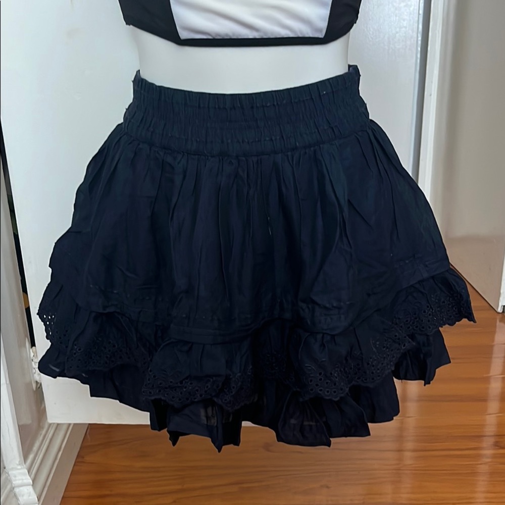 Elegant Black Tiered Skirt